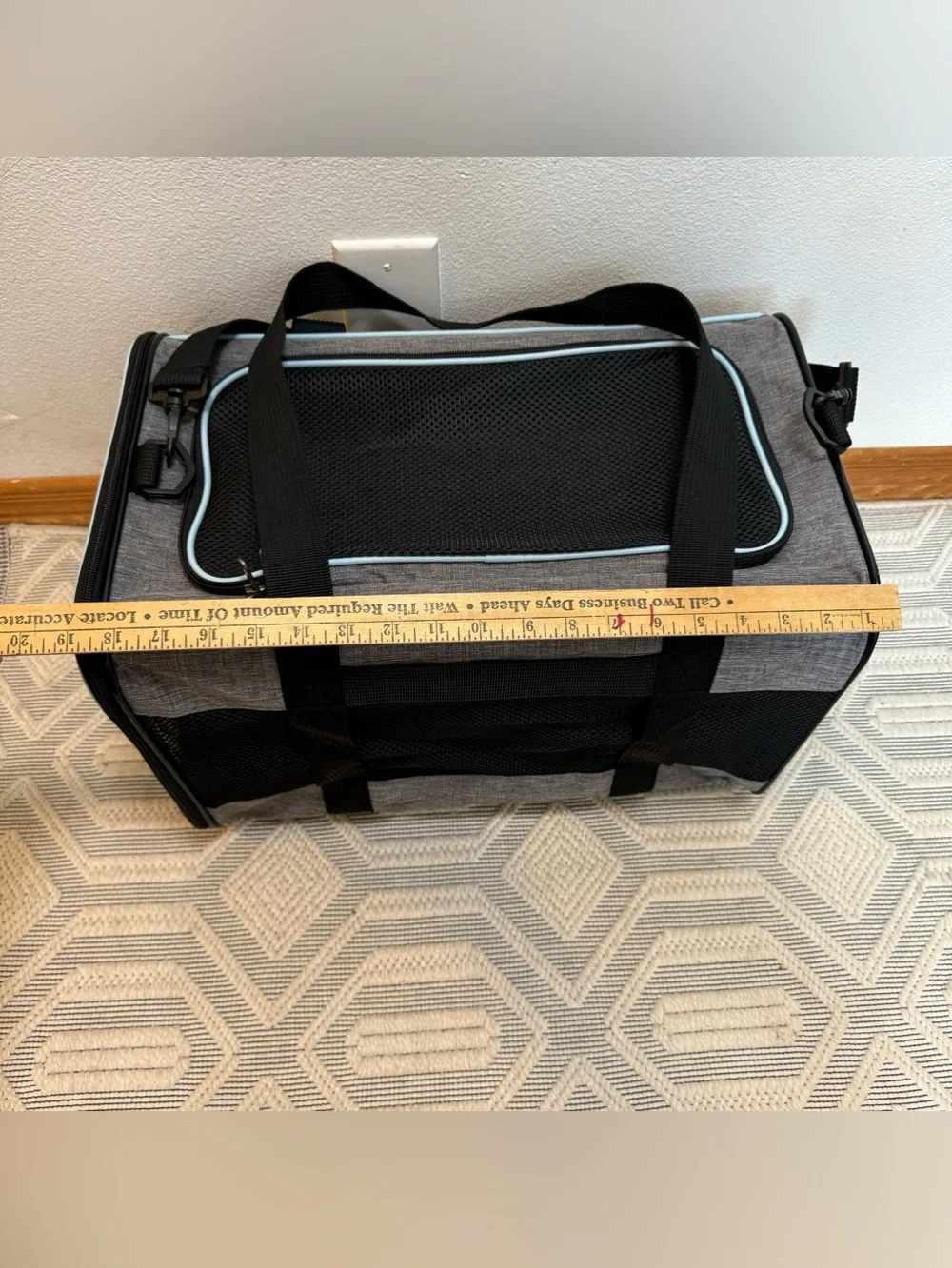 New. Vceoa Soft Pet Carrier 19”x12”x12” Foldable Dog Cat Travel Bag Gray
